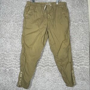 YMC Pants Mens 36 Olive Green Joggers Elastic Waste Zip Ankle Drawstring